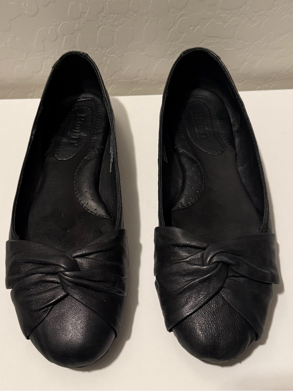Born- Lilly Women's Black Knotted Ballet Flats